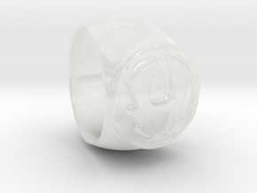 Hercules Ring Size 7 in Clear Ultra Fine Detail Plastic