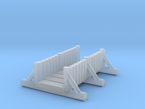 small foot bridge 4cm  planked  in Clear Ultra Fine Detail Plastic