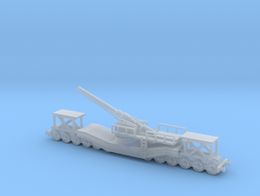 cannon de 240 1/76  railway artillery ww1  in Clear Ultra Fine Detail Plastic