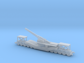 cannon de 240 1/285 6mm   railway artillery ww1  in Clear Ultra Fine Detail Plastic