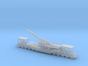 cannon de 240 1/160 railway artillery ww1  in Clear Ultra Fine Detail Plastic