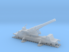 British  bl 9.2 MK13 1/200 railway artillery ww1 in Clear Ultra Fine Detail Plastic