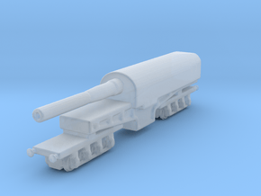 canon de 274 mm mle 1893 1/285 railway artillery  in Clear Ultra Fine Detail Plastic