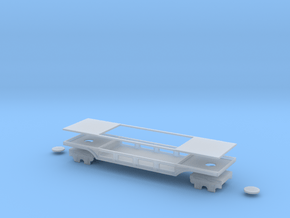 pechot platform wagon narrow gauge oo9  in Clear Ultra Fine Detail Plastic
