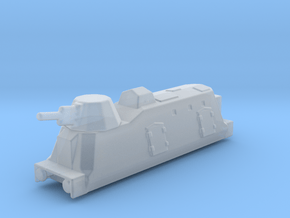 Panzerzüge artileriewagon armored train 2 1/144 in Clear Ultra Fine Detail Plastic