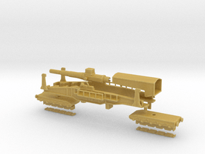 28cm l/40 bruno railway artillery 1/76 00 in Tan Fine Detail Plastic