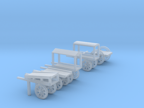 hand cart set  in Clear Ultra Fine Detail Plastic