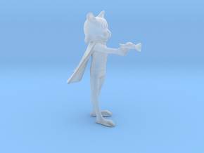 Courageous Cat (Gun) and Minute Mouse in Clear Ultra Fine Detail Plastic