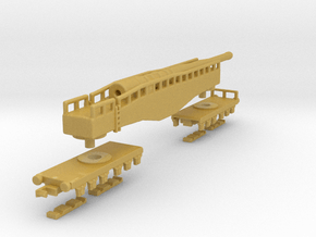 k5 28cm Leopold railway artillery eisenbahngeschüt in Tan Fine Detail Plastic