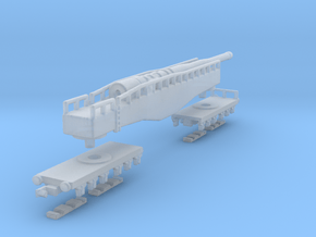 k5 28cm Leopold railway artillery eisenbahngeschüt in Clear Ultra Fine Detail Plastic