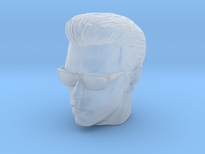 Terminator - Head Sculpt with Glasses - 1.6 in Clear Ultra Fine Detail Plastic