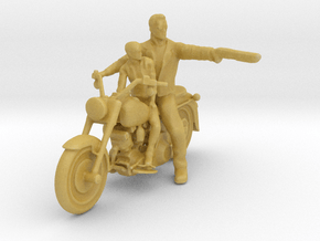 Terminator with John on Motorcycle - Custom in Tan Fine Detail Plastic