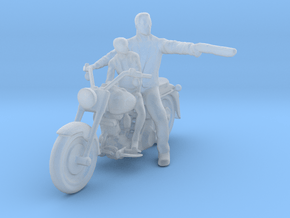 Terminator with John on Motorcycle - Custom in Clear Ultra Fine Detail Plastic