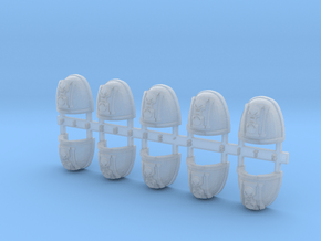 Hourglass & Skulls V.7 Shoulder Pads x10 in Clear Ultra Fine Detail Plastic