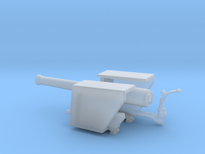 turret 9.2 mk 1a truck oo railway artillery  in Clear Ultra Fine Detail Plastic
