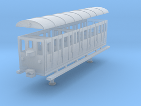 wengernalpbahn person wagon coach h0e b 22   in Clear Ultra Fine Detail Plastic
