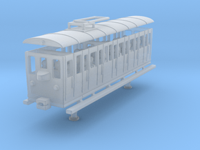 wengernalpbahn person wagon coach h0e b 22 in Clear Ultra Fine Detail Plastic