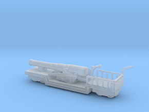 9.2 mk 1 truck 1/160 ww1 railway artillery in Clear Ultra Fine Detail Plastic