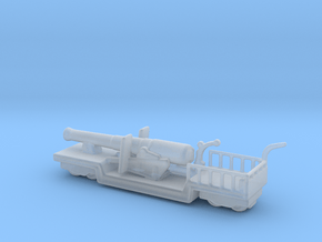 9.2 mk 1 truck 1/160 ww1 railway artillery in Clear Ultra Fine Detail Plastic