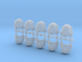 Assault on Leather Shoulder Pads x10 in Clear Ultra Fine Detail Plastic