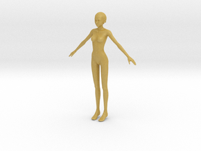 1/12 Teen Female Figure for Scale Modeling in Tan Fine Detail Plastic