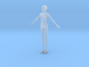 1/12 Teen Female Figure for Scale Modeling in Clear Ultra Fine Detail Plastic