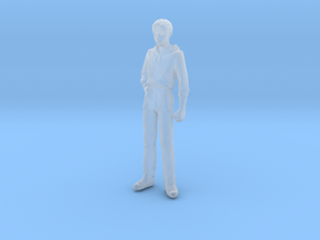 1/24 Modern Wear Curly Hair Man Standing 1.8 m  in Clear Ultra Fine Detail Plastic