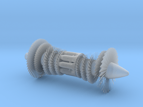 Educational Model - Jet Engine Compression and Com in Clear Ultra Fine Detail Plastic