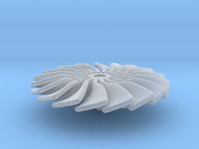 10 mm Diameter Turbo Fan for Jet Engines in Tan Fine Detail Plastic