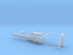 bl 9.2 inch gun 1/76 model kit oo rail gun railway in Clear Ultra Fine Detail Plastic