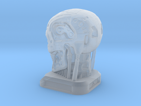 Small Desktop Decoration - T800 Skull in Clear Ultra Fine Detail Plastic