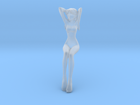 1/12 Sitting Lady in Swim Suit in Clear Ultra Fine Detail Plastic
