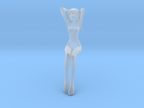 1/18 Sexy Sitting Lady Figure for Auto Diorama in Clear Ultra Fine Detail Plastic