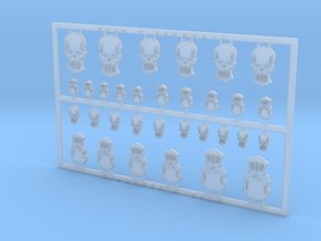 Metal Skull Vehicle Icons in Clear Ultra Fine Detail Plastic