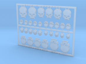 Skull 1 Vehicle Icons in Clear Ultra Fine Detail Plastic