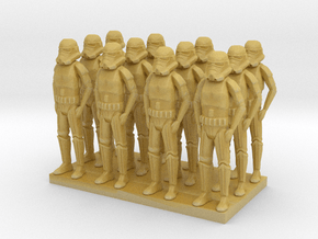 1l144 Base Thickened Troopers X 12 in Tan Fine Detail Plastic