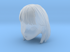 1/10 Girl's Head Short Hair in Clear Ultra Fine Detail Plastic