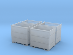 H0 1:87 Container für Landwirtschaft in Clear Ultra Fine Detail Plastic