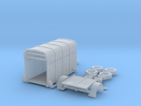 H0 1:87 Kleinviehtransportanhänger in Clear Ultra Fine Detail Plastic