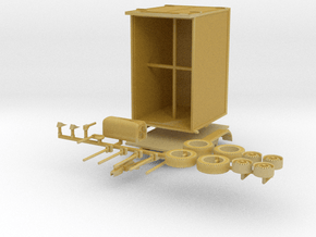 H0 1:87 Tandem-Kühlkofferanhänger für PKW in Tan Fine Detail Plastic