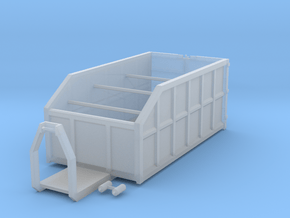 H0 1:87 Abrollcontainer mit Kranplattform in Clear Ultra Fine Detail Plastic