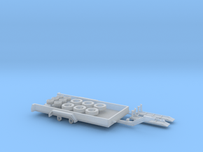 H0 1:87 Minibagger-Transportanhänger in Clear Ultra Fine Detail Plastic