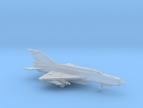 1:222 Scale MiG-21bis Fishbed (Loaded, Deployed) in Clear Ultra Fine Detail Plastic