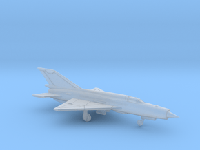 1:222 Scale MiG-21bis Fishbed (Clean, Deployed) in Clear Ultra Fine Detail Plastic