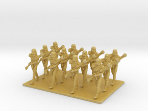 1/144 Custom Diorama Soldiers Marching X 12 in Tan Fine Detail Plastic