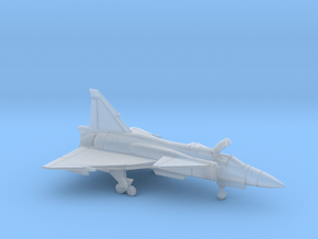 1:222 Scale JA 37C Viggen (Clean, Stored) in Clear Ultra Fine Detail Plastic