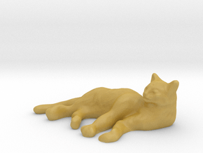 1/8 Sleeping Cat for Diorama in Tan Fine Detail Plastic
