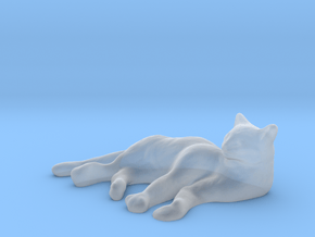 1/8 Sleeping Cat for Diorama in Clear Ultra Fine Detail Plastic