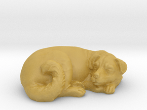 1/24 Dog Sleeping for Diorama in Tan Fine Detail Plastic