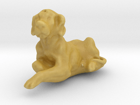1/24 Relaxing Dog for Diorama in Tan Fine Detail Plastic